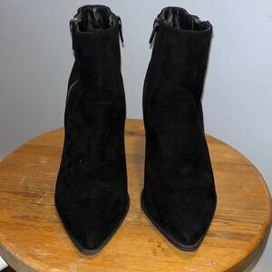 Forever 21 Black Heeled Boots Size 6.5